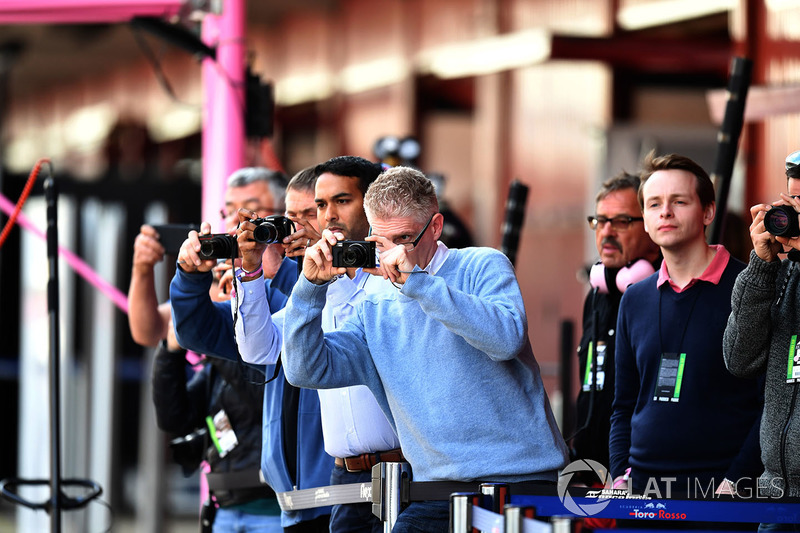 Guests in pit lane