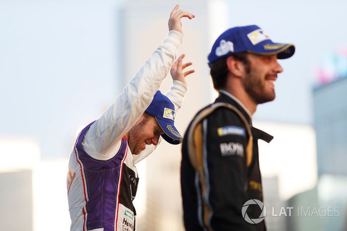 Sam Bird, DS Virgin Racing, celebra después de ganar la carrera