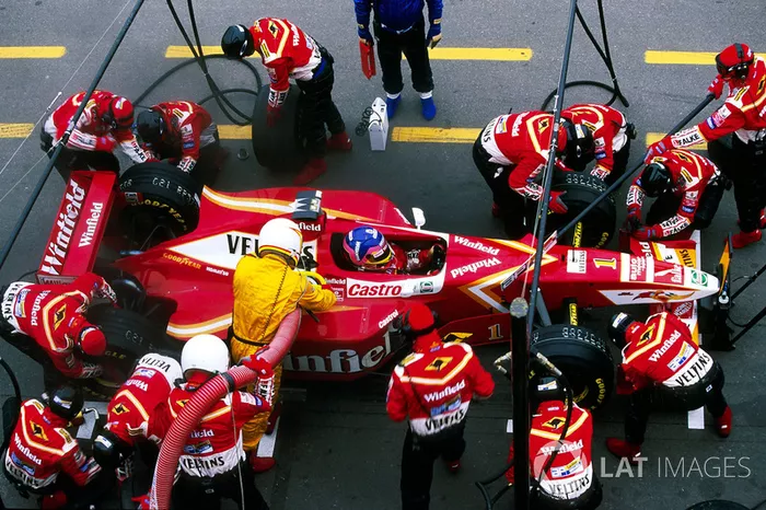 Jacques Villeneuve, Williams FW20, pit stop