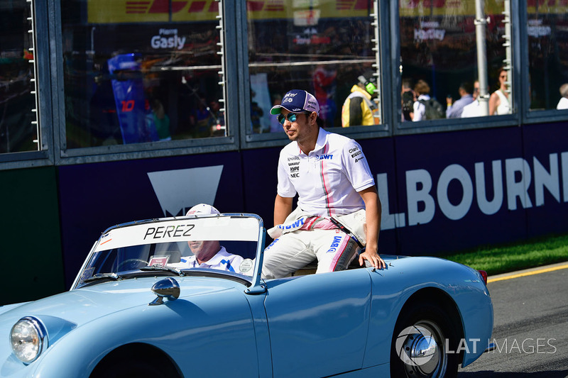 Sergio Perez, Force India on the drivers parade