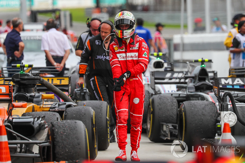 Sebastian Vettel, Ferrari dans le Parc Fermé