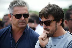 Gil de Ferran, Fernando Alonso on the grid