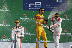 Podio: Antonio Giovinazzi, PREMA Racing Raffaele Marciello, RUSSIAN TIME and Gustav Malja, Rapax