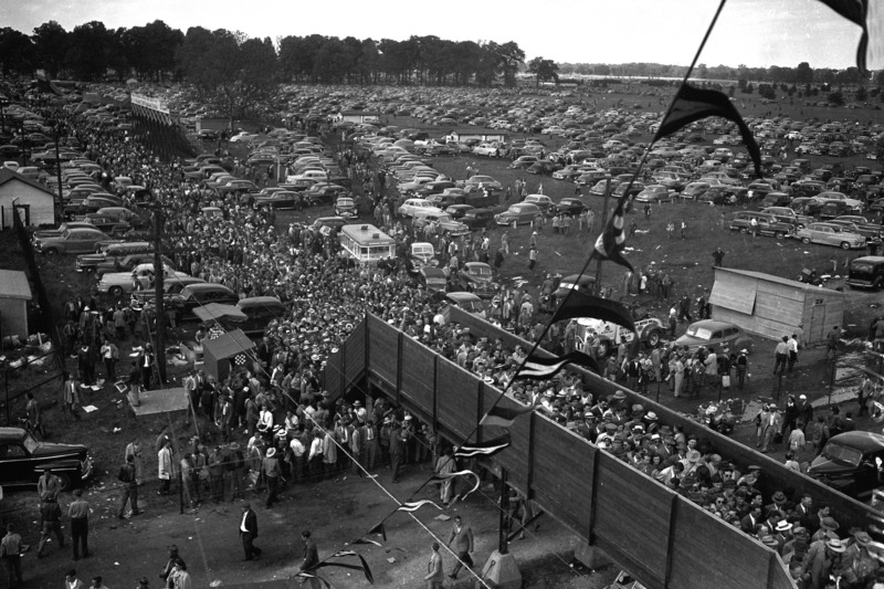 Spectators at the track