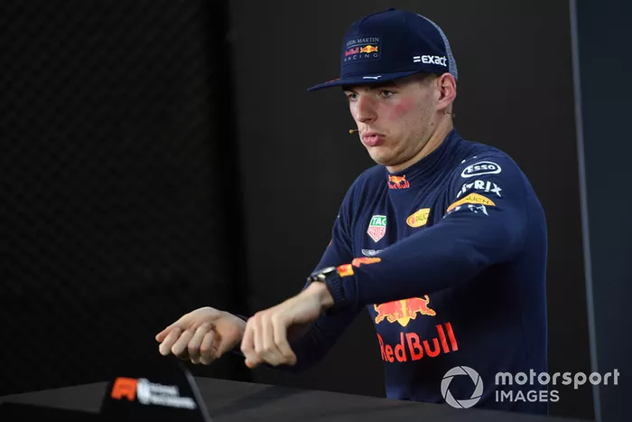 Max Verstappen, Red Bull Racing lors de la conférence de presse