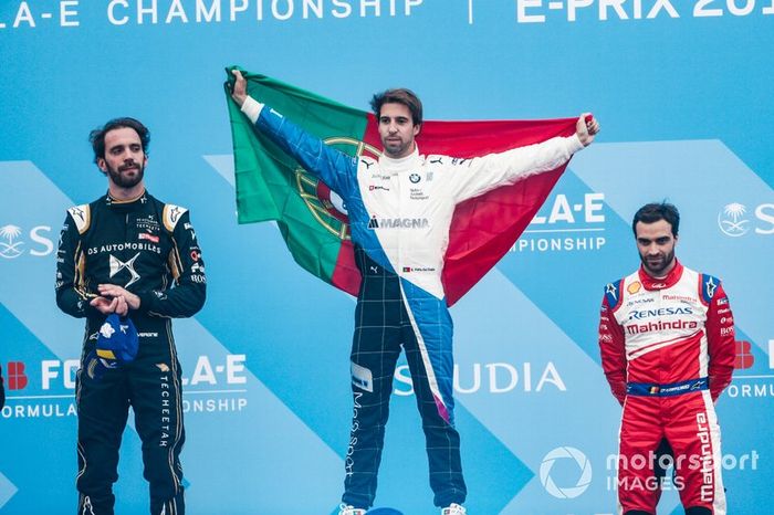Podio: ganador, Antonio Felix da Costa, BMW I Andretti Motorsports, segundo, Jean-Eric Vergne, DS TECHEETAH, tercero, Jérôme d'Ambrosio, Mahindra Racing