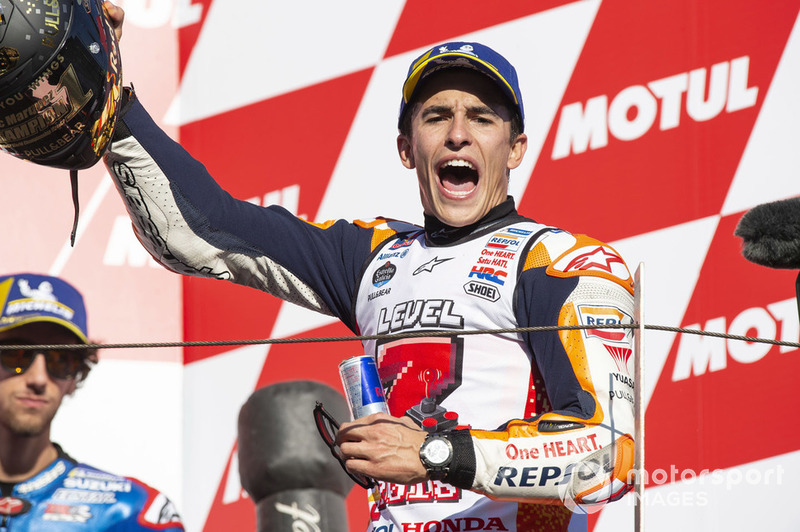 Podio: il vincitore della gara Marc Marquez, Repsol Honda Team