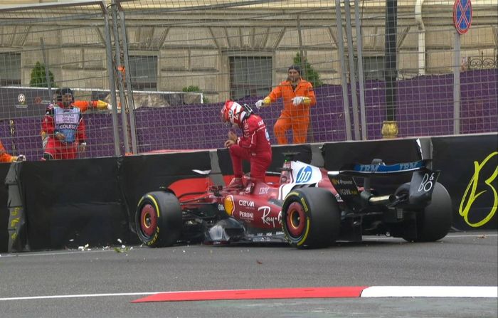 Accidente del Leclerc en Bakú