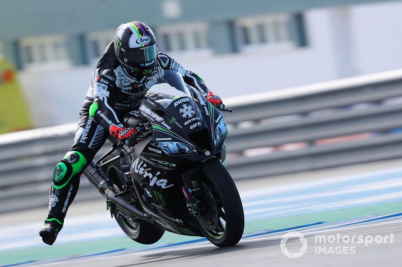 Leon Haslam, Kawasaki Racing, brusca frenata