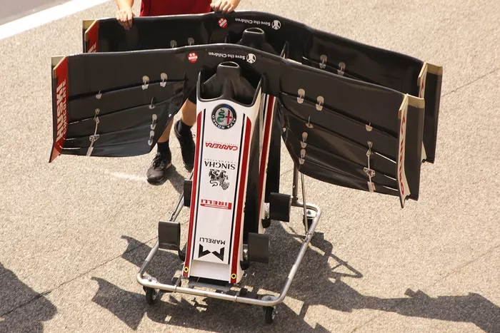 Detalle de alerón delantero del Alfa Romeo Racing C39