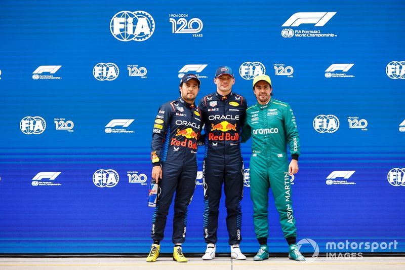 Sergio Perez, Max Verstappen e Fernando Alonso