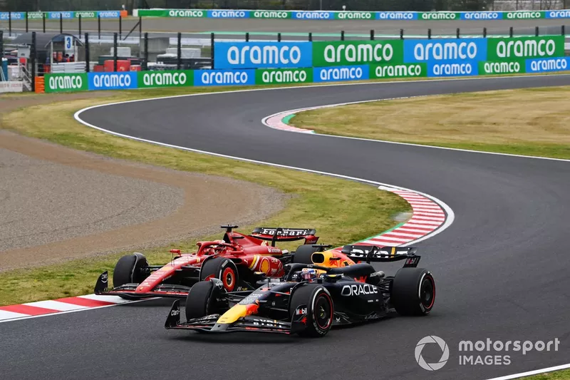 Max Verstappen, Red Bull Racing RB20, Charles Leclerc, Ferrari SF-24