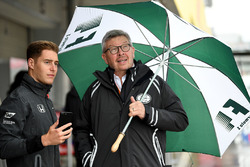 Stoffel Vandoorne, McLaren and Ross Brawn, Motor Sports Formula One Managing Director