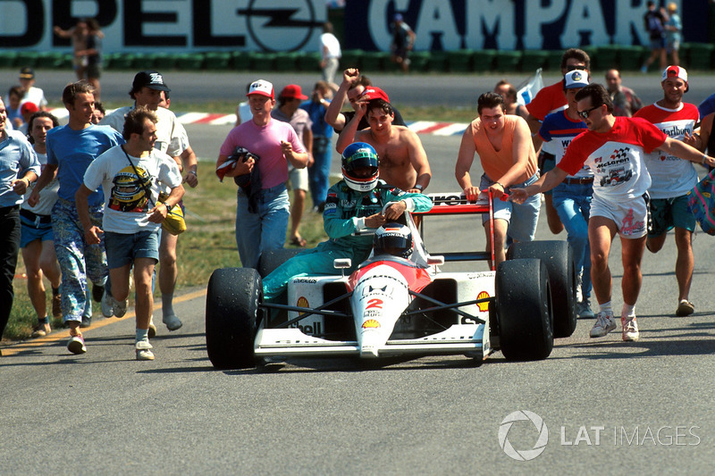 Alemanha 1991: Gerhard Berger (McLaren) e Ivan Capelli (Leyton House)