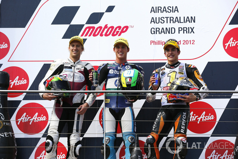 Podium: 1. Pol Espargaro, 2. Anthony West, 3. Marc Marquez