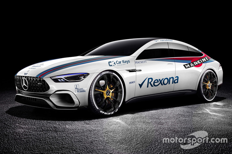 Mercedes Benz Amg Gt Concept In Williams Livery At 2017 F1 Liveries Mercedes Benz Amg Gt Concept In Williams Livery