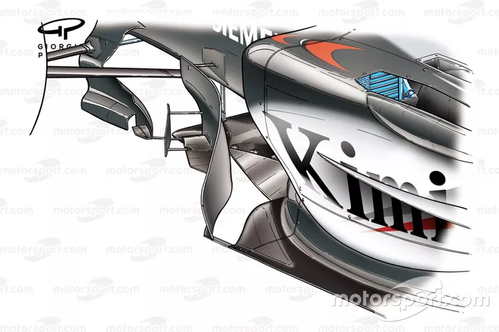 McLaren MP4-19B de 2004: Bargeboards gêmeos