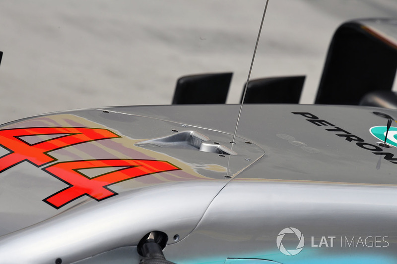 Mercedes W08: Kühlöffnung