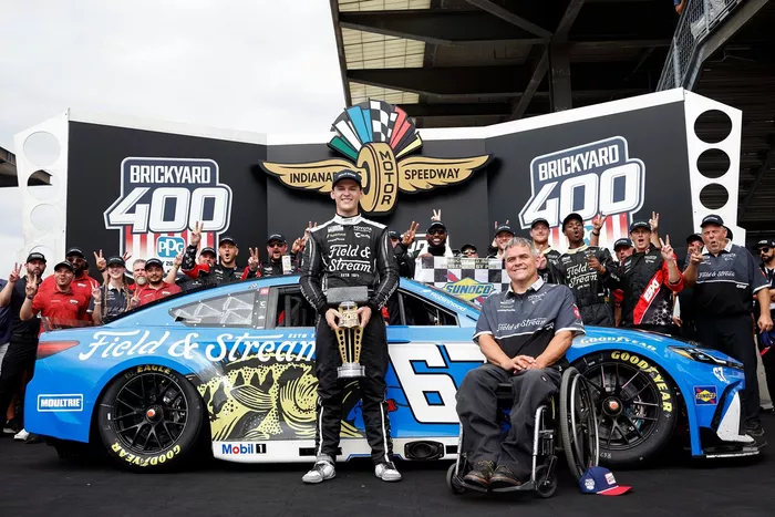 Corey Heim and crew chief Bookie Barker, No. 67 23XI Racing Toyota