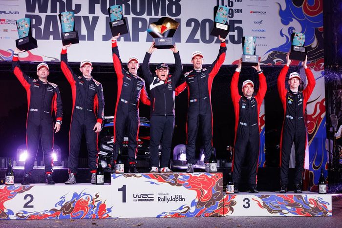 Elfyn Evans, Scott Martin, Toyota Gazoo Racing WRT Toyota GR Yaris Rally1, Sébastien Ogier, Vincent Landais, Toyota Gazoo Racing WRT Toyota GR Yaris Rally1, Sami Pajari, Marko Salminen, Toyota Gazoo Racing WRT Toyota GR Yaris Rally1