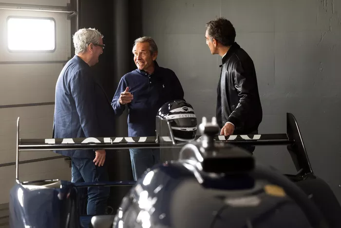 Jacky Ickx, Genesis Magma Racing, Cyril Abiteboul, Genesis Magma Racing, Luc Donckerwolke, Genesis Magma Racing