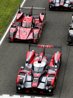 La tradicional toma de la foto oficial Le Mans