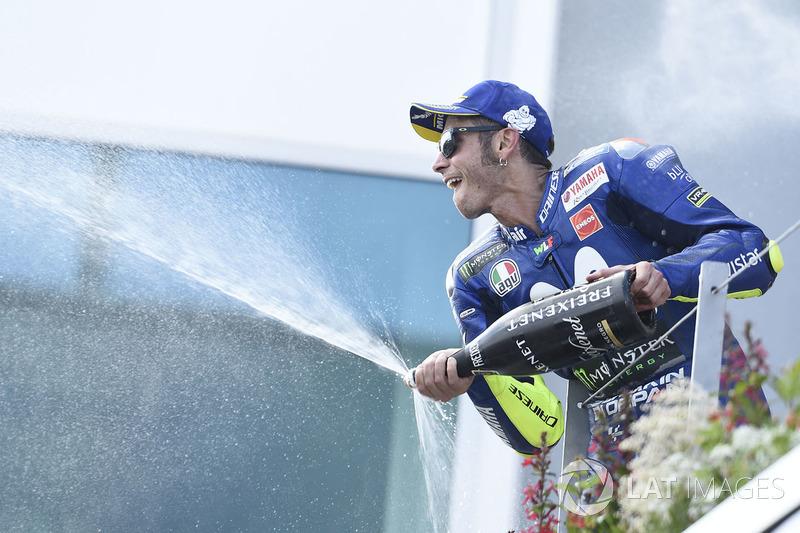 Podium: tweede Valentino Rossi, Yamaha Factory Racing