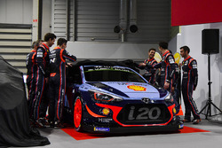 The Hyundai team, including Thierry Neuville, Andreas Mikkelsen, Dani Sordo, Hayden Paddon