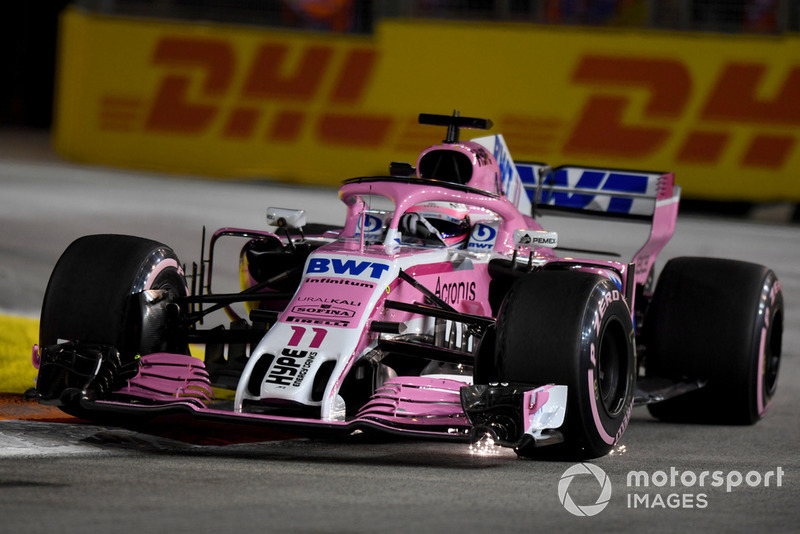 16. Sergio Perez, Racing Point Force India VJM11 sparks