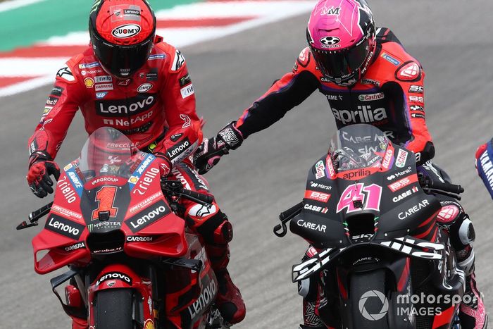 Francesco Bagnaia, Equipo Ducati, Aleix Espargaró, Aprilia Racing Team 