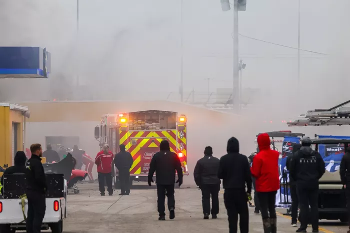Fire in the Daytona garage area