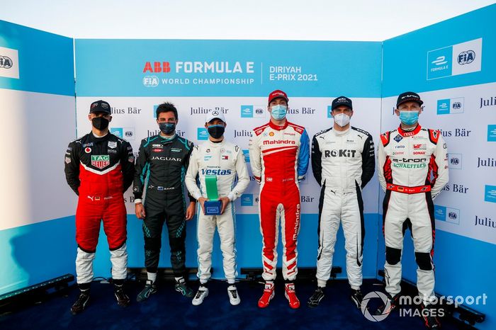 Pascal Wehrlein, Tag Heuer Porsche, Mitch Evans, Panasonic Jaguar Racing, Nyck de Vries, Mercedes Benz EQ, Alex Lynn, Mahindra Racing, Edoardo Mortara, Venturi, Rene Rast, Audi Sport ABT Schaeffler 