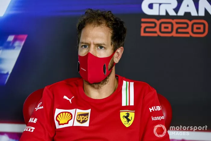 Sebastian Vettel, Ferrari en la conferencia de prensa