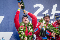 LMGT Am podium: class winners #62 Scuderia Corsa Ferrari 458 Italia: Bill Sweedler, Jeff Segal, Townsend Bell