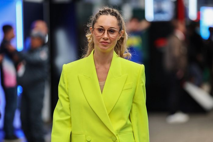 Egle Ruskyte looks on in the Paddock