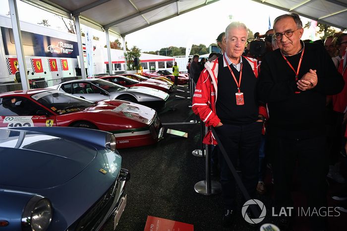Sergio Marchionne, CEO de FIAT y Piero Lardi Ferrari, Vicepresidente de Ferrari en el Ferrari 70 ani