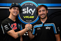 Francesco Bagnaia en Pablo Nieto, Team Manager, SKY Racing Team VR46