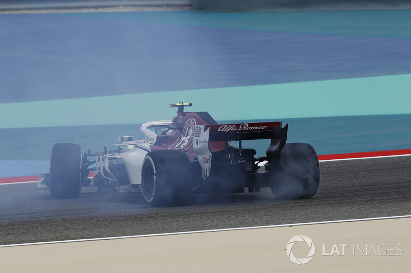 Charles Leclerc, Sauber C37 spins