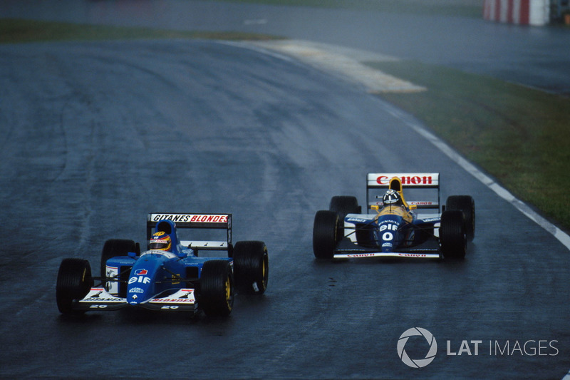 Mark Blundell, Ligier JS39 ve Damon Hill, Williams FW 15C