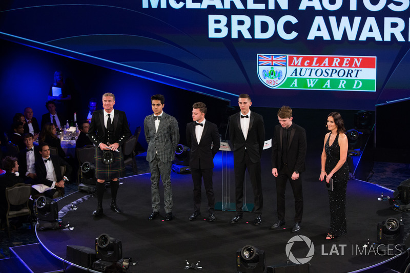 Los nominados a McLaren Autosport BRC Enaam Ahmed, Harrison Scott, Max Fewtrell y Dan Ticktum en el