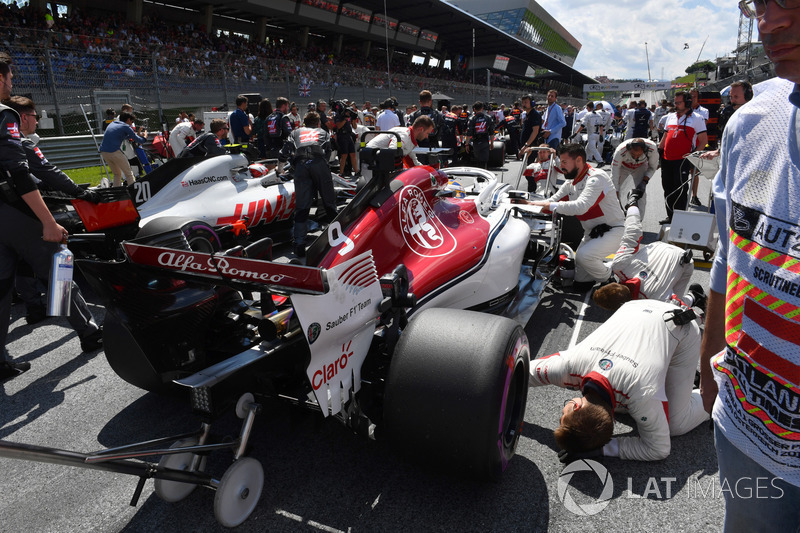 Marcus Ericsson, Sauber C37 sur la grille