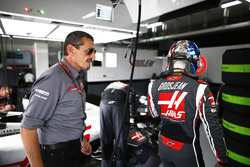 Guenther Steiner, Teambaas, Haas F1, en Romain Grosjean, Haas F1 Team