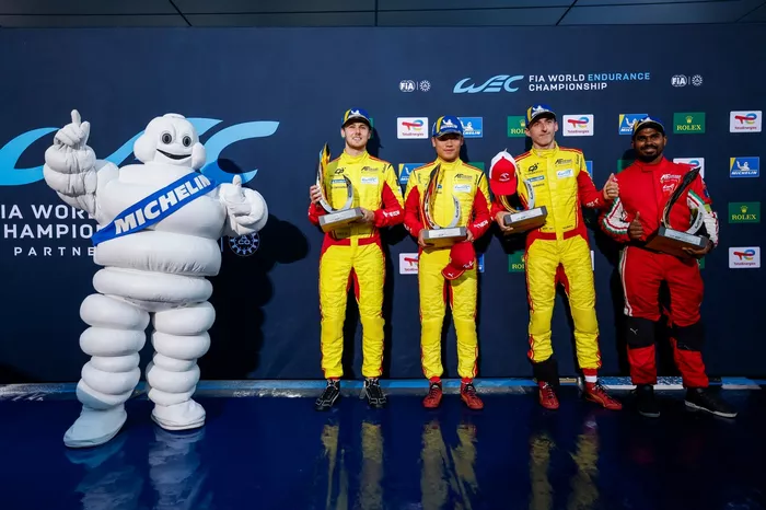Hypercar, podium: #83 AF Corse Ferrari 499P: Robert Kubica, Yifei Ye, Philip Hanson