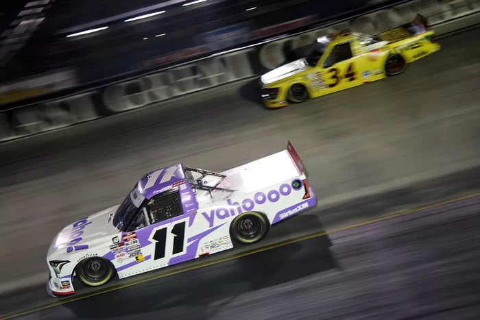 Corey Heim, TRICON Garage Toyota, Layne Riggs, Front Row Motorsports Ford