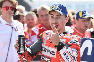 Le poleman Jorge Lorenzo, Ducati Team