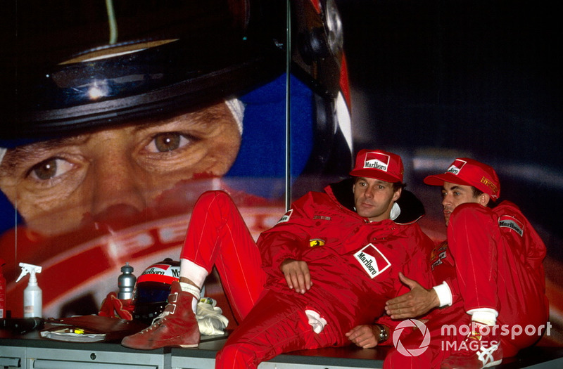 Gerhard Berger, Ferrari and Jean Alesi, Ferrari