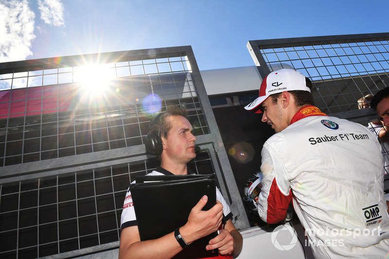 Charles Leclerc, Sauber on the grid