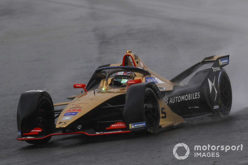 Jean-Eric Vergne, DS TECHEETAH, DS E-Tense FE19 con las nuevas luces LED azules del Halo, en modo ataque