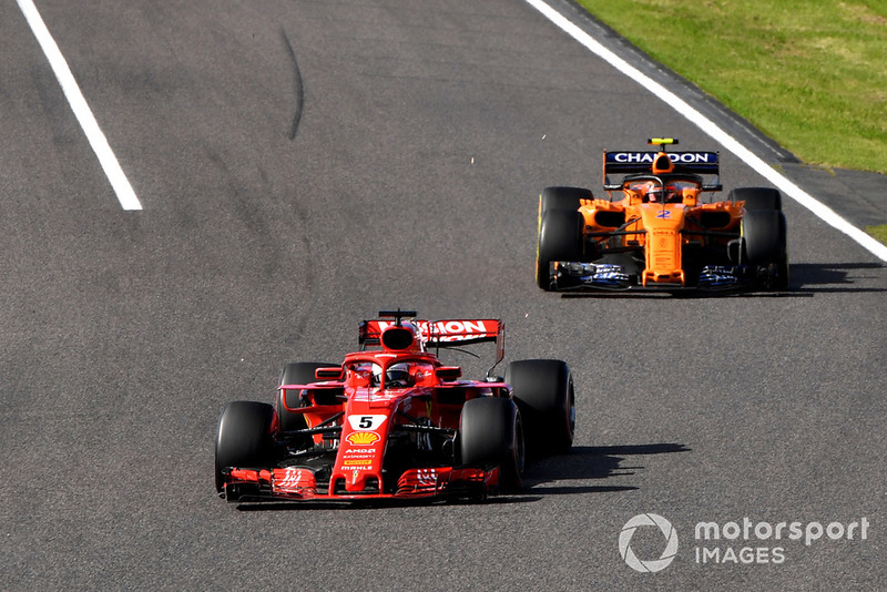 Себастьян Феттель, Ferrari SF71H, Стоффель Вандорн, McLaren MCL33