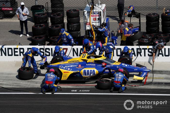 Alexander Rossi, Andretti Autosport Honda, pit stop